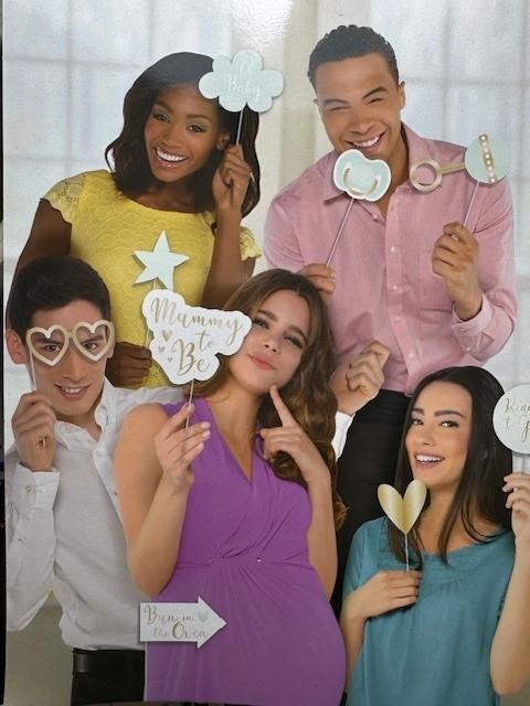 Baby Shower Photo Props/Games Ready To Pop Pk/10