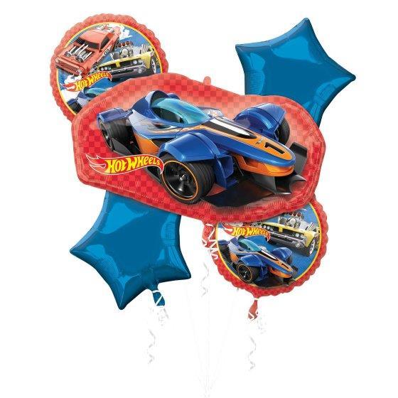 Balloon Bouquet Hot Wheels Car Racing Pk/5 (Balloons Only Helium Extra)
