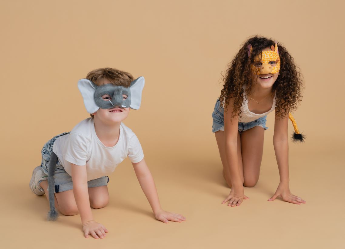 Animal Costume Mask Set Deluxe Giraffe