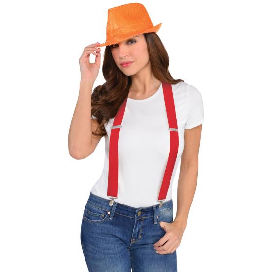 Red Team Spirit Suspenders/Braces Sports Supporter