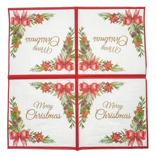 Napkins Lunch Merry Christmas 2ply Pk/20