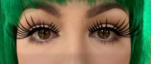 Costume False Eyelashes Black Spidery Long Deluxe