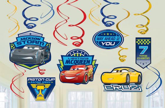 Cars 3 Hanging Swirls Pk/12