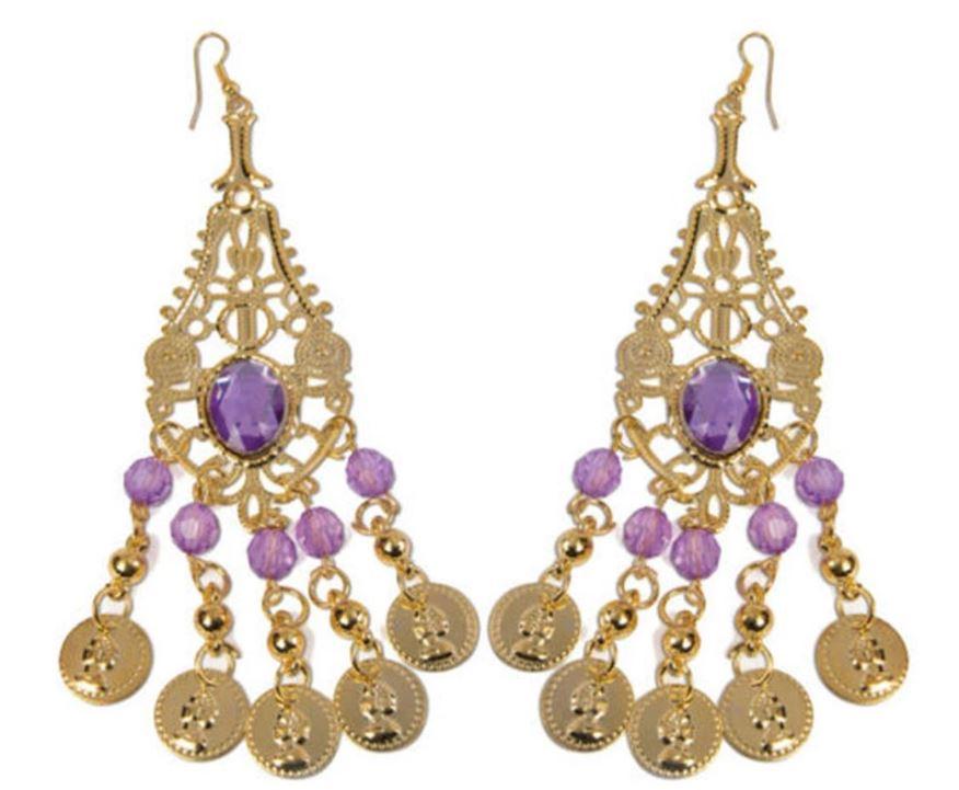 Earrings Bollywood Princess Gem Golden Matches - Discontinued Last Chance