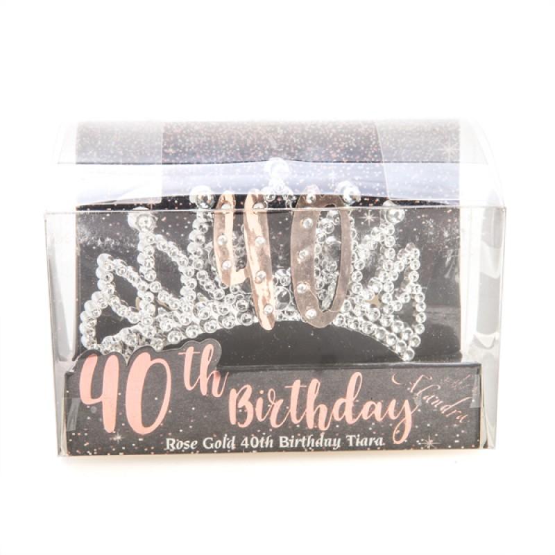 Tiara 40th Rose Gold And Silver - Discontinued Line Last Chance
