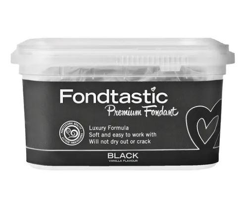 Fondtastic Premium Fondant Icing Black 250g Cake Decorating