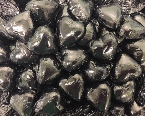 Chocolate Hearts Black 1kg Bulk (SPECIAL ORDER IN ONLY)
