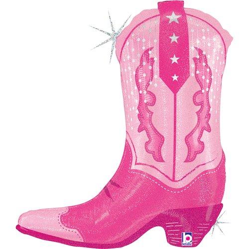 Balloon Foil Shape Western/Rodeo Cowboy/Cowgirl Dancing Boot 74cm