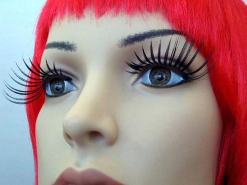 Costume False Eyelashes Black Spidery Long Deluxe