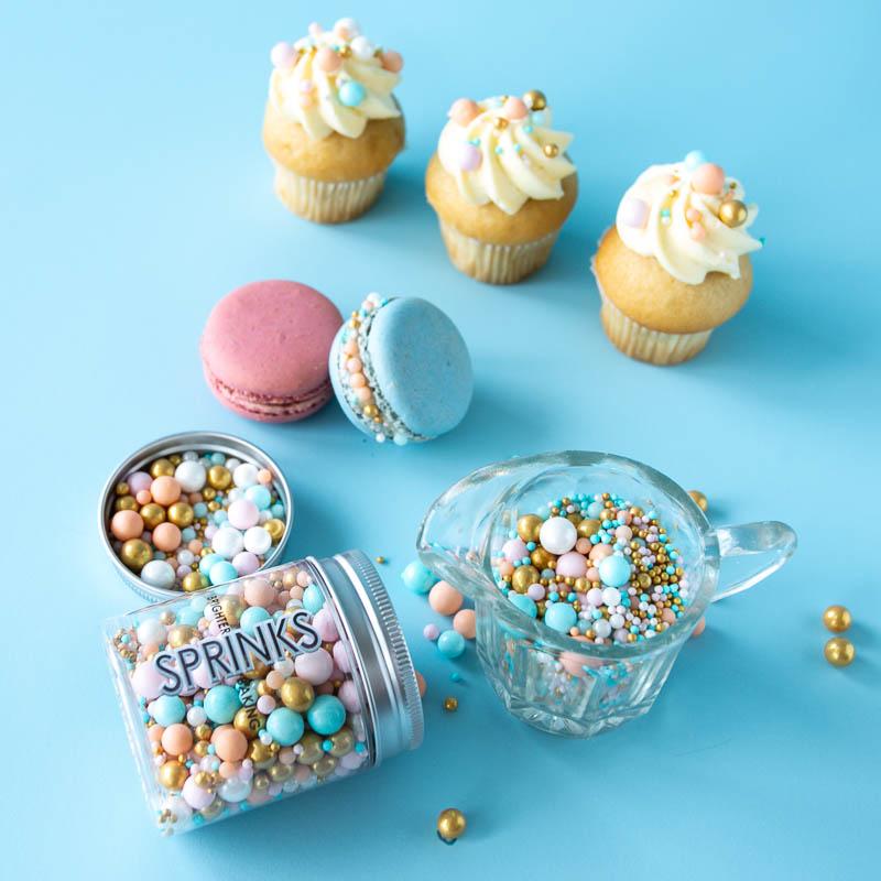 Round Ball Sprinkles Matte Gold Bubble Bubble 75g