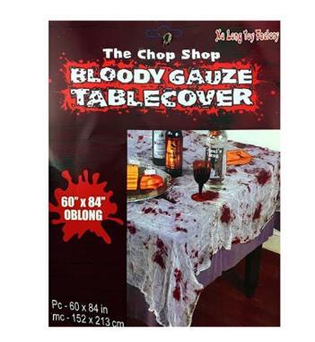 Tablecover Gauze Blood Splatter Halloween/Horror 60 x 84 Inches Long