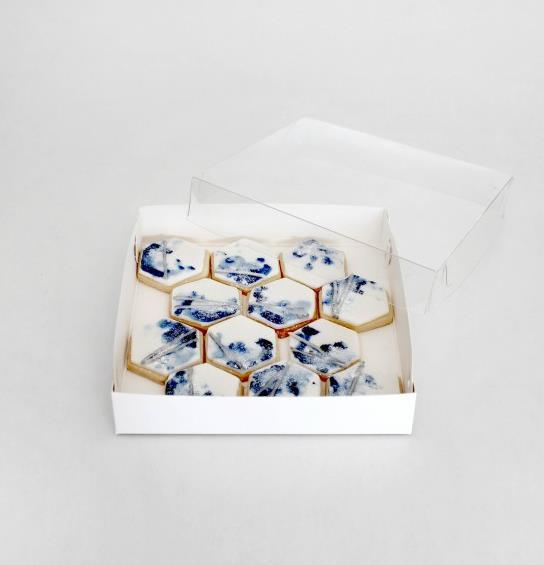 Biscuit/Bonbonnieres Box & Lid 15 X15 X3 cm Each