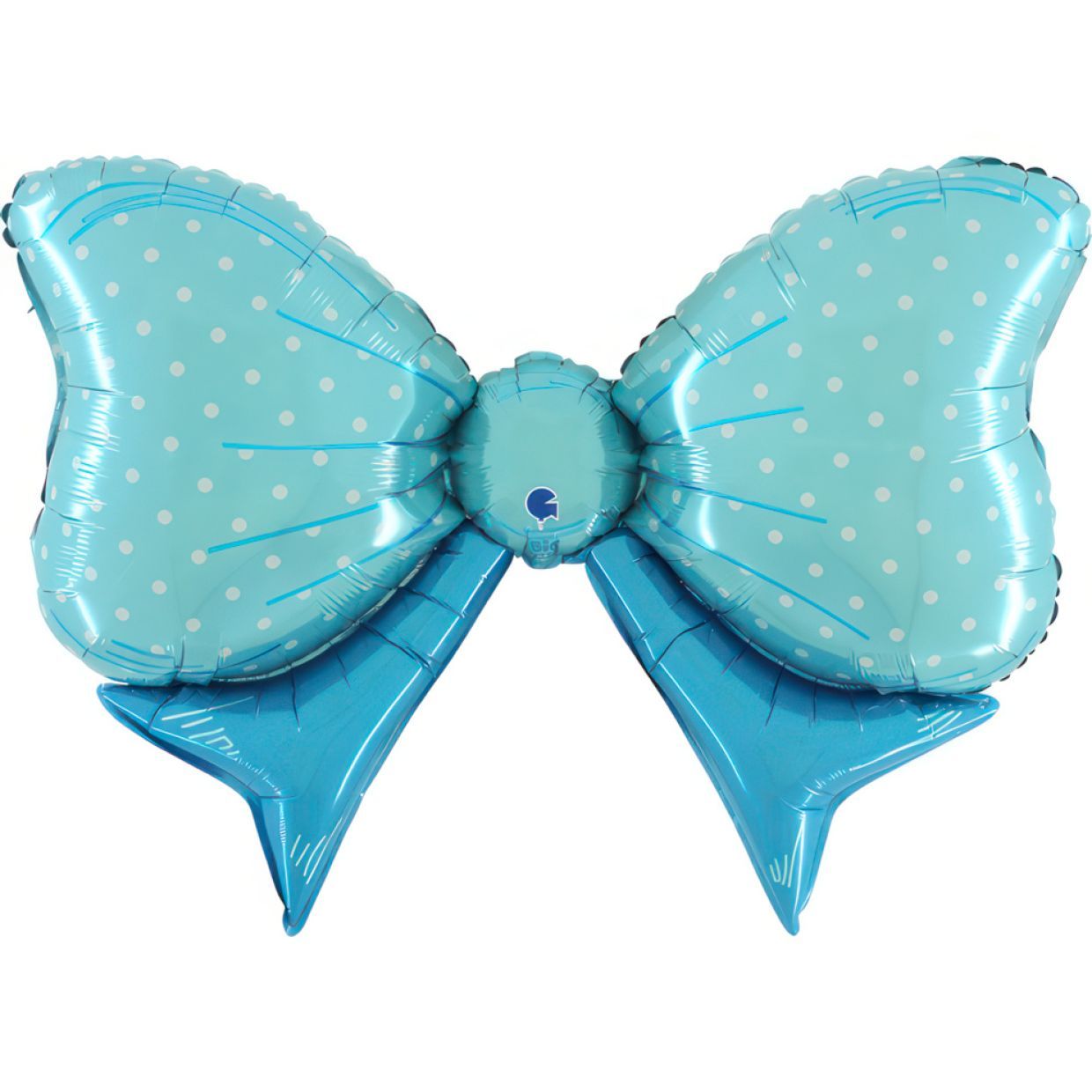 Balloon Foil Shape Blue Bow 89cm