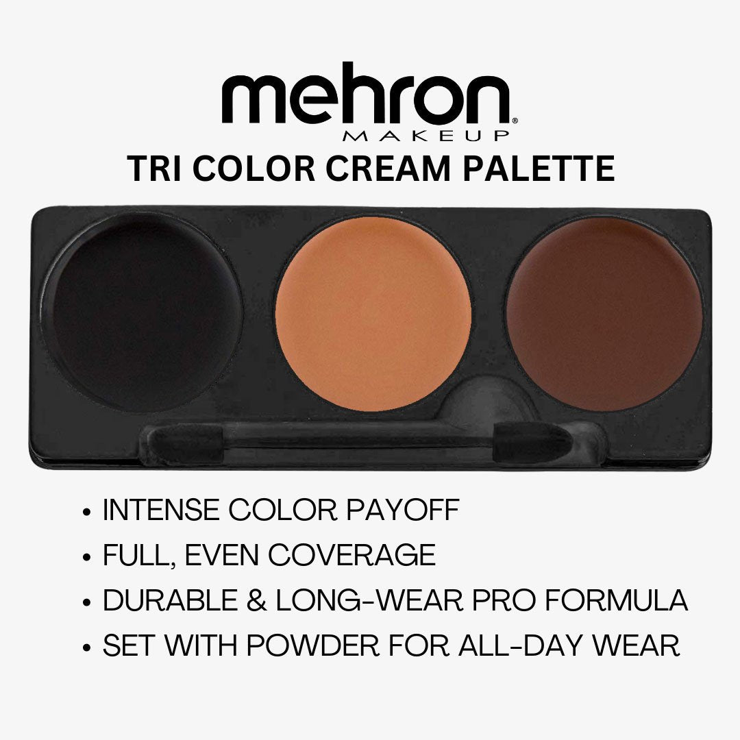 Make Up Palette Tri-Colour Face/Body Paint Werewolf Kit Professional Mehron