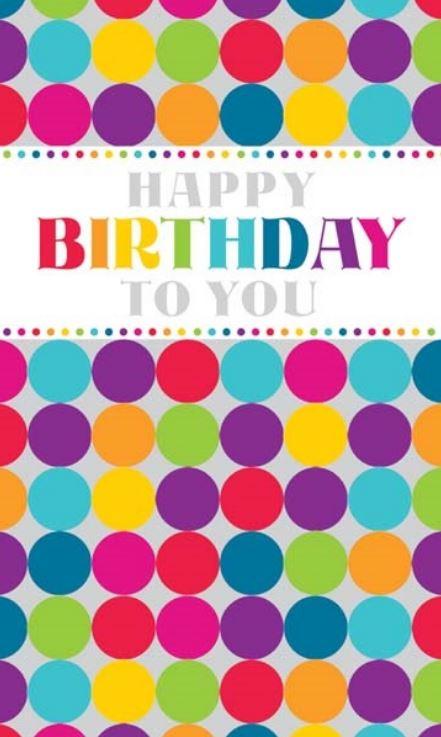 Greeting Card Happy Birthday Bright Dots
