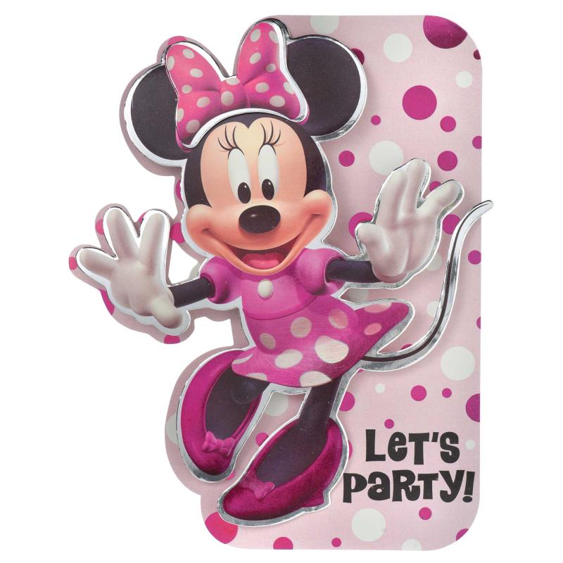 Minnie Mouse Forever Deluxe Foil Invitations & Envelopes Pk/8