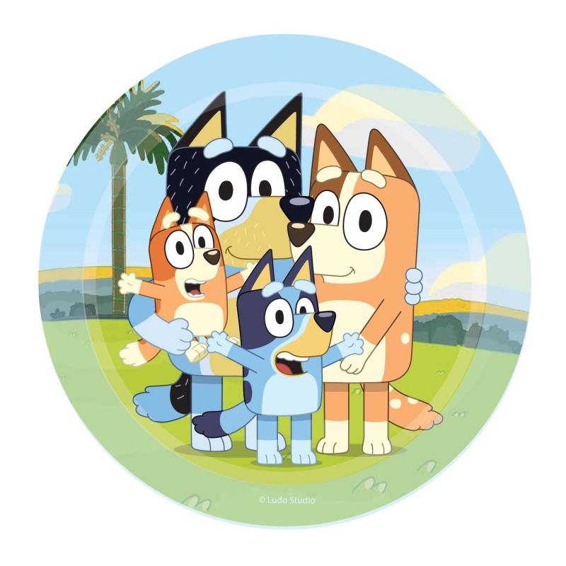 Bluey Plates Small Paper 17cm Round Pk/8