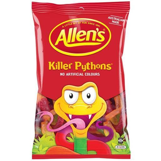 Confectionary Lollies Allens Killer Pythons 1kg
