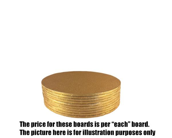 Cake Board Round Gold 5mm 9 Inch - Discontinued Line Last Chance To Buy
