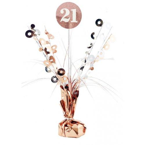 Centrepiece Happy 21st Birthday Rose Gold 165g Table Decoration