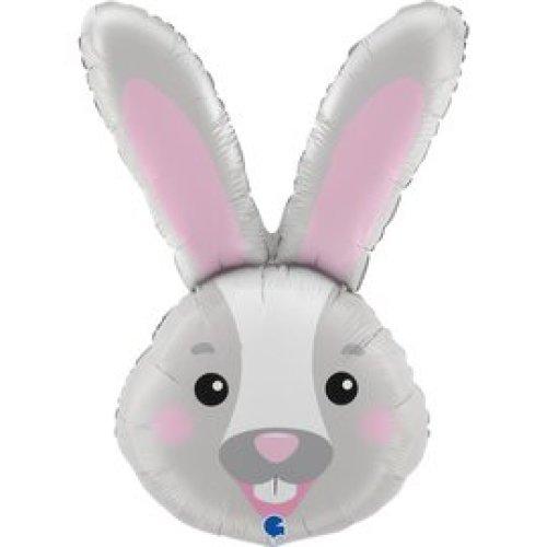 Balloon Foil Shape Bunny/Rabbit Head 93cm