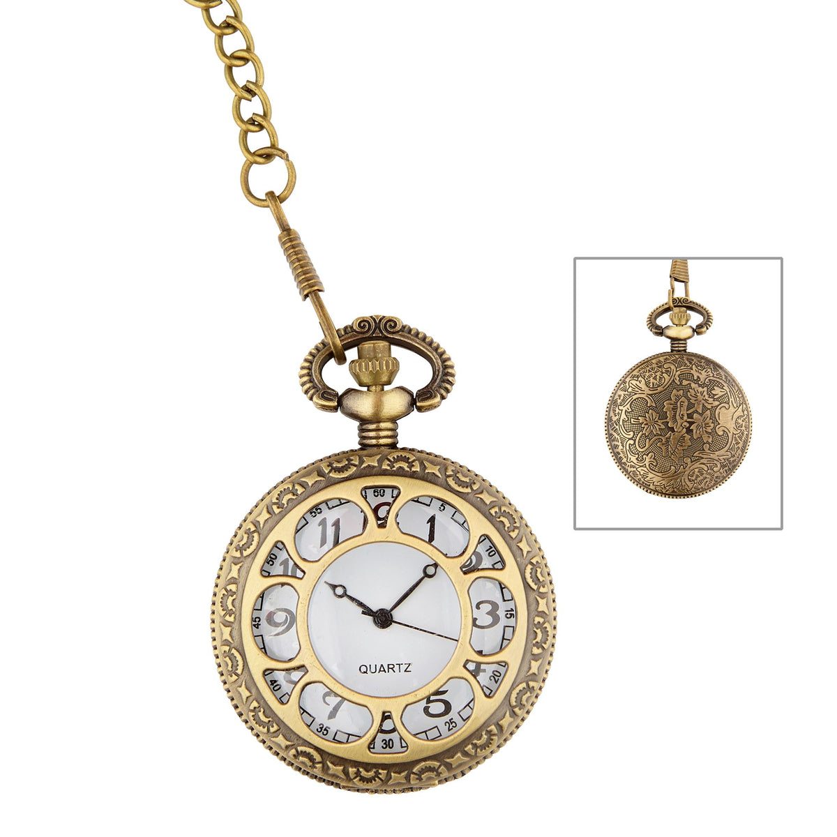 Pocket Fob Watch on Chain Mechanical 1920 Gentleman Victorian