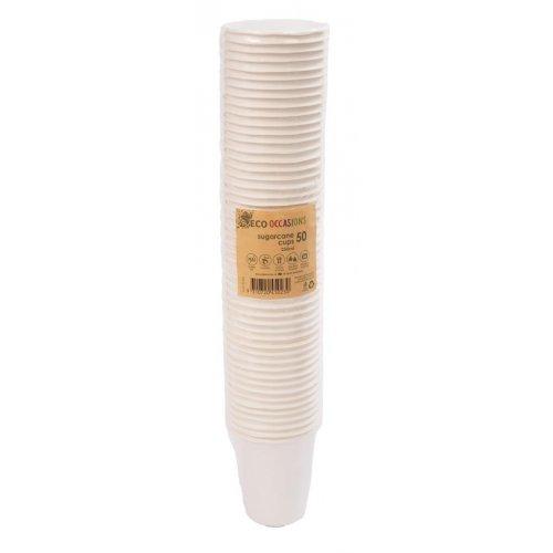 Sugarcane Cups 250ml Pk/50 Eco Friendly