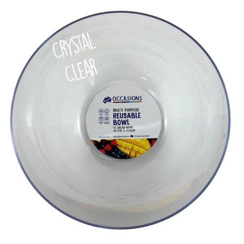 Catering Bowl Plastic Clear Reusable Large 4 Litre
