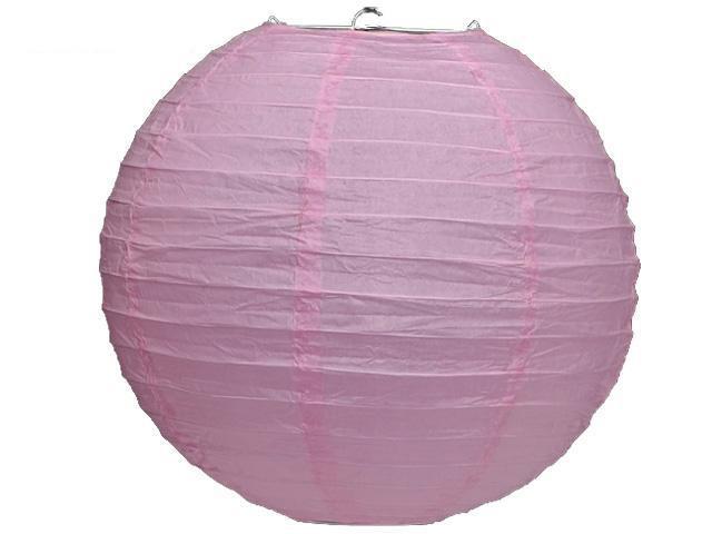Lantern 20cm Musk Pink Round Paper - Discontinued Line Last Chance