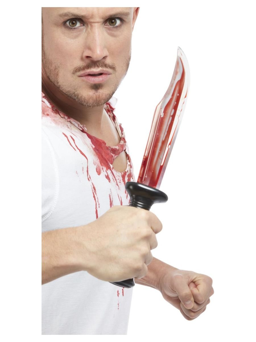 Costume Prop Weapon Fake Bleeding Knife With Liquid Fake Blood 34cm Long