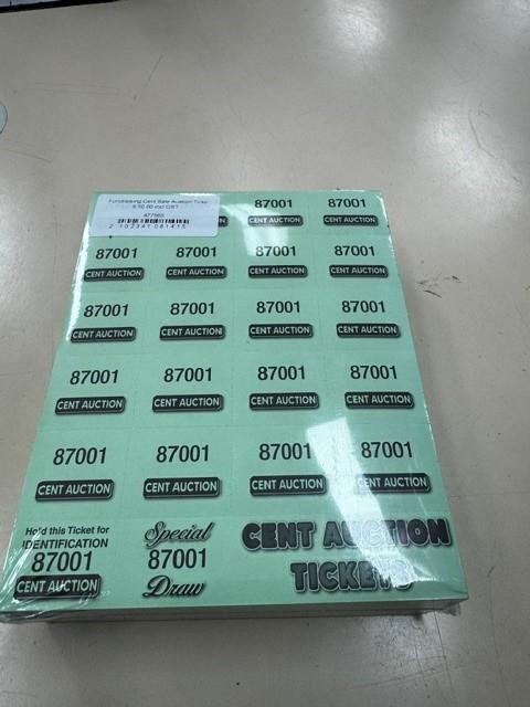 Fundraising Cent Sale Austion Tickets Pk/500 20 Number Green