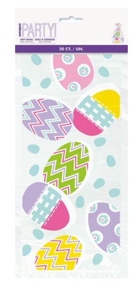 Easter Egg Cello/Treat Bags Pk/20 28cm X 13cm