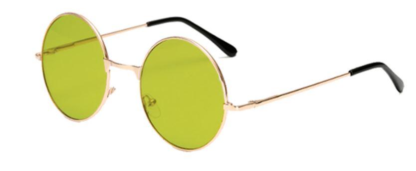 Glasses Lennon Round Yellow Lenses Hippie 1960s