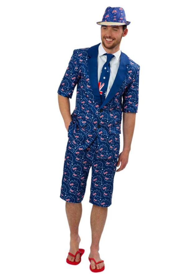 Costume Adult Shorts Suit Australian Flag