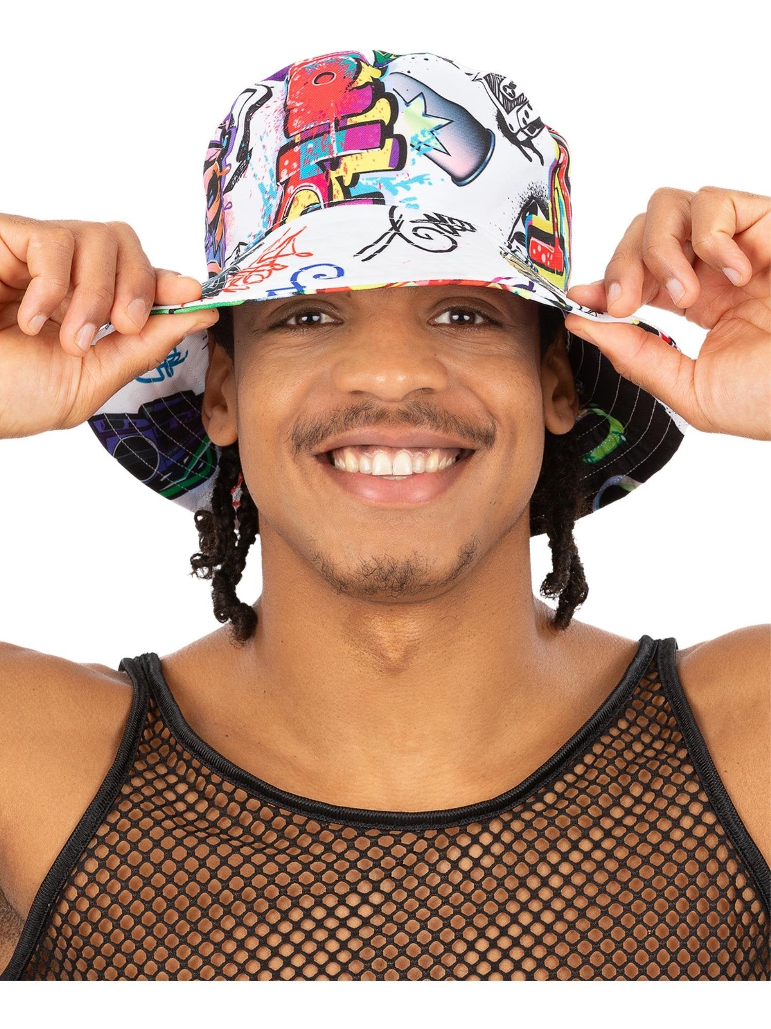 Costume Hat Bucket 1990s Hip Hop Graffiti