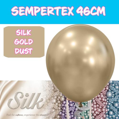 Balloons 46cm Silk Gold Dust Pk 6
