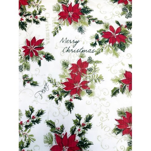 Tablecover Rectangle Printed Merry Christmas 274cm x 137cm