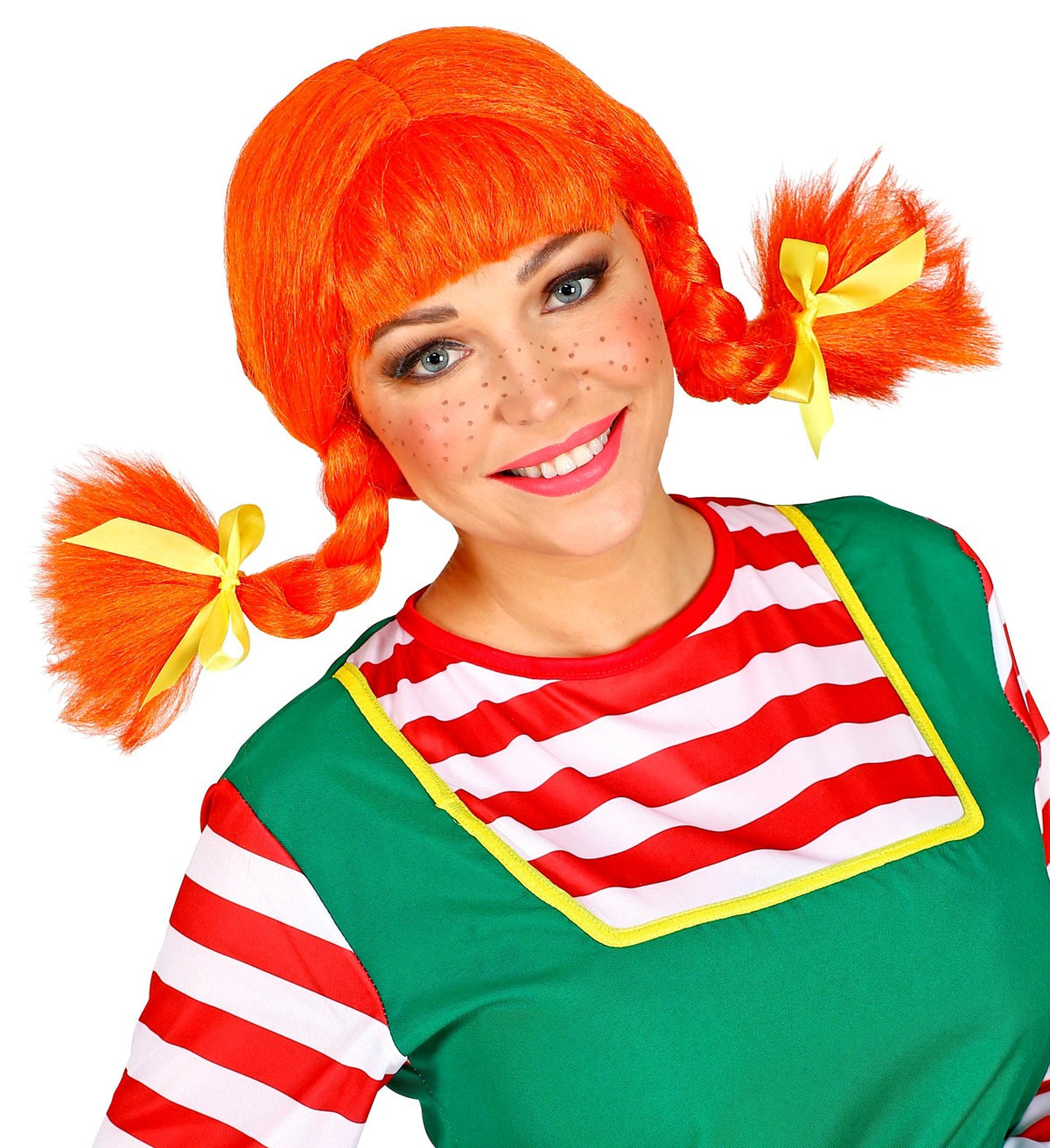 Wig Pippi Orange With Bendable Plaits