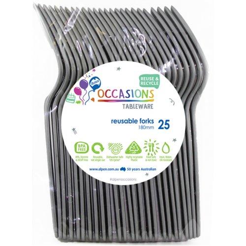 Forks Silver Plastic Pk/20