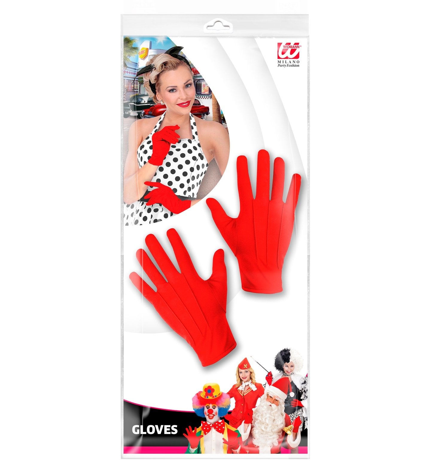 Gloves Short Red Adult Character Costume Accessory