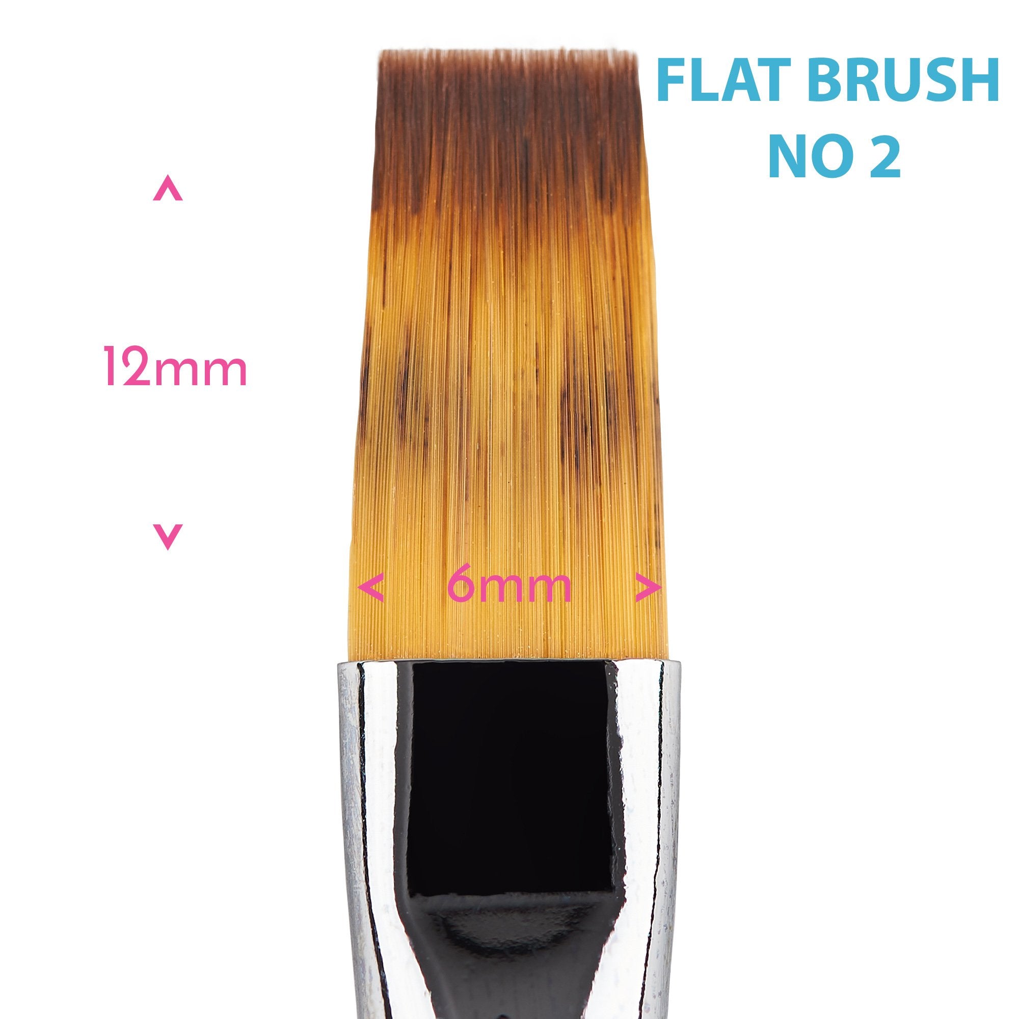 Paint Brush Flat Round Sweet Sticks