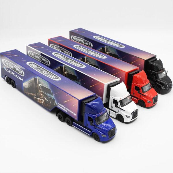 Novelty Toy Truck Semitrailer Die Cast with Container 33cm Each