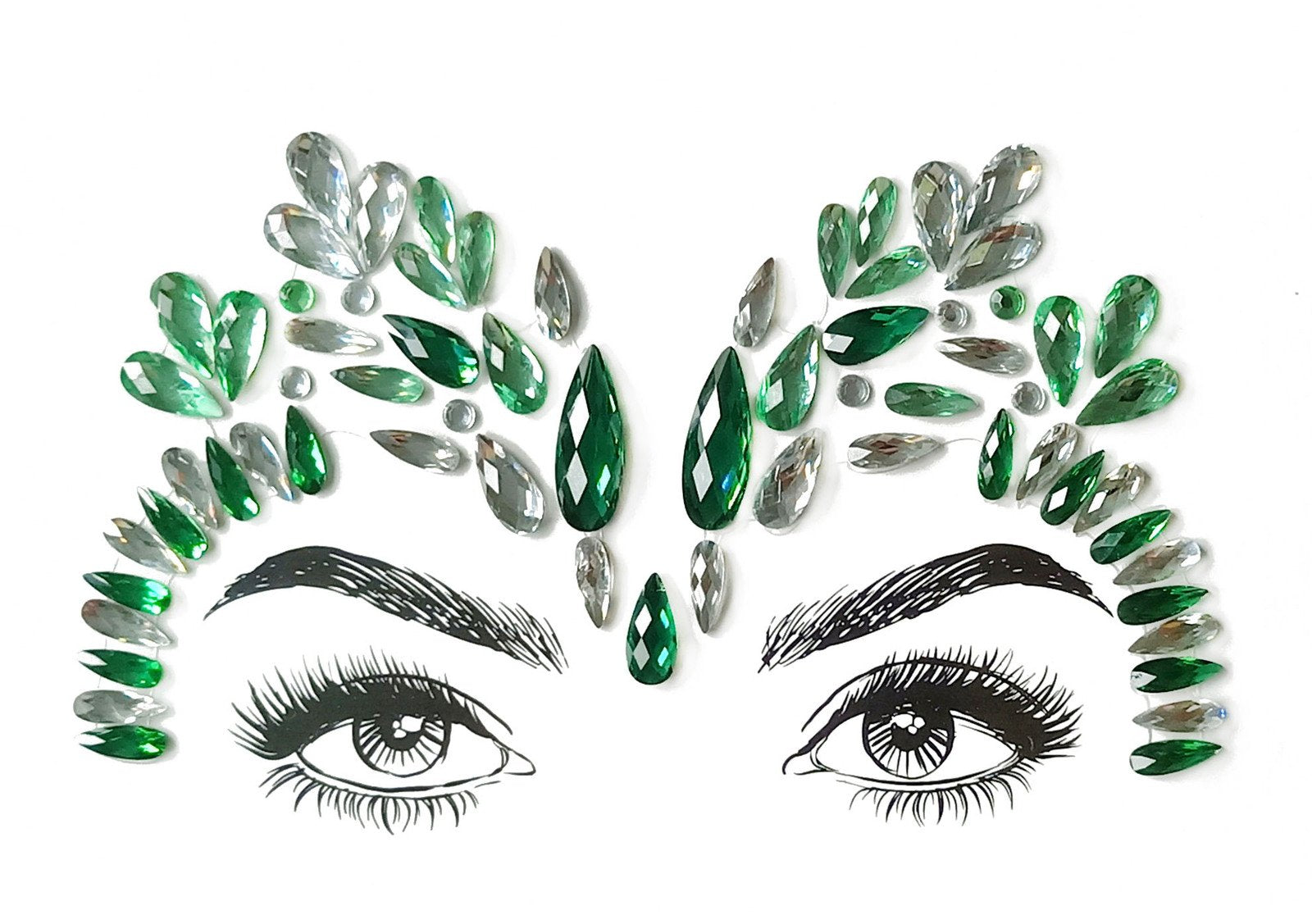 Face Jewels/Gems Dragonette Adhesive Stick On Costume Accessory