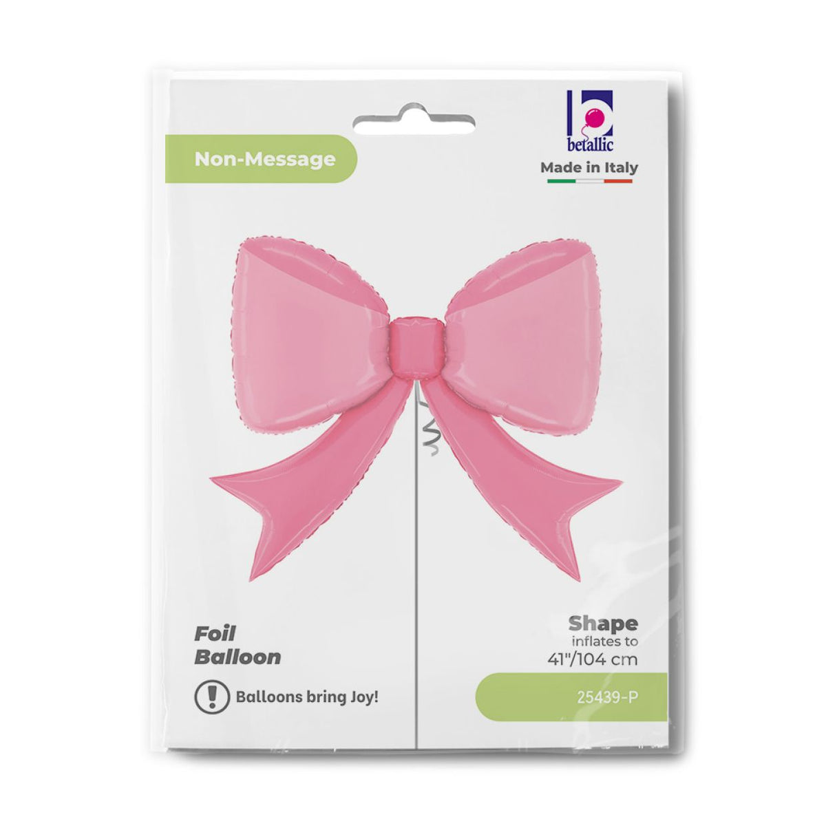 Balloon Foil Shape Pretty Pink Bow 104cm