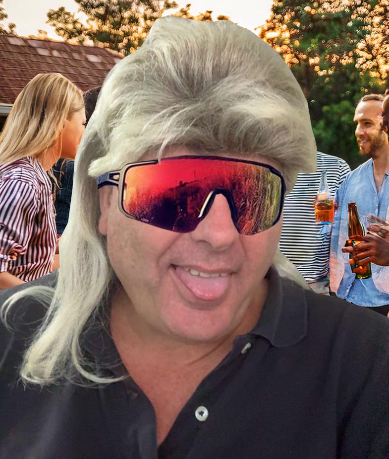 Wig Mullet 2 Toned Blonde/Brown