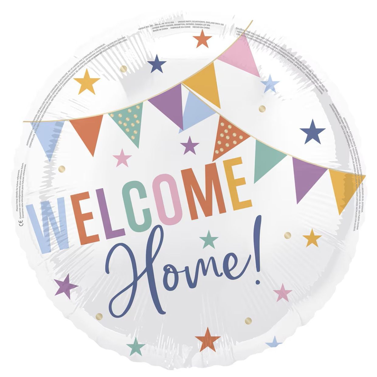 Balloon Foil 45cm Welcome Home Banner