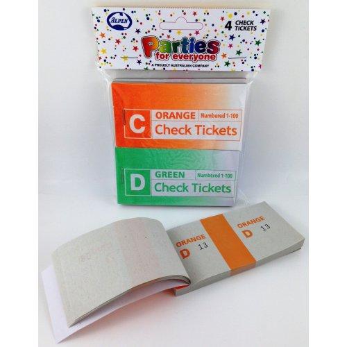 Fundraising Raffle Ticket Book Numbered 1-100 Pk/4 Last Chance