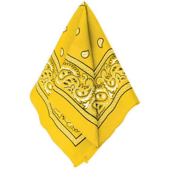 Yellow Team Spirit Bandana 50 cm X 50cm