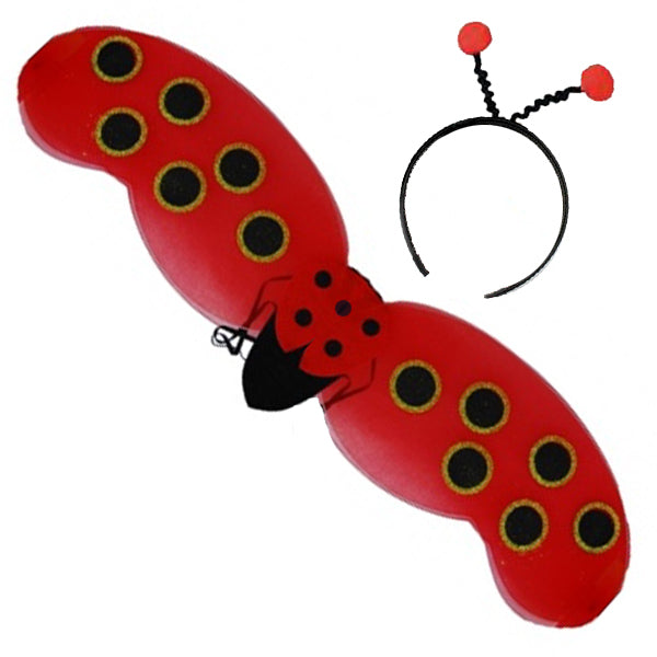 Costume Lady Bug/Bettle/Bird Wings With Antennae Headband - LAST CHANCE
