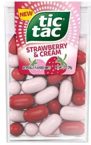Confectionary Lollies Tic Tac Strawberry & Cream 24g